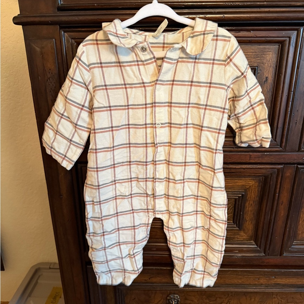 Baby Pajama Romper Holiday Plaid